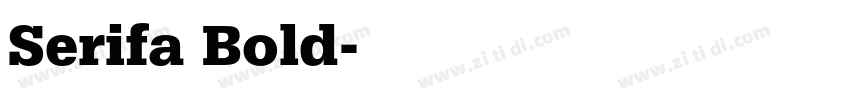 Serifa Bold字体转换